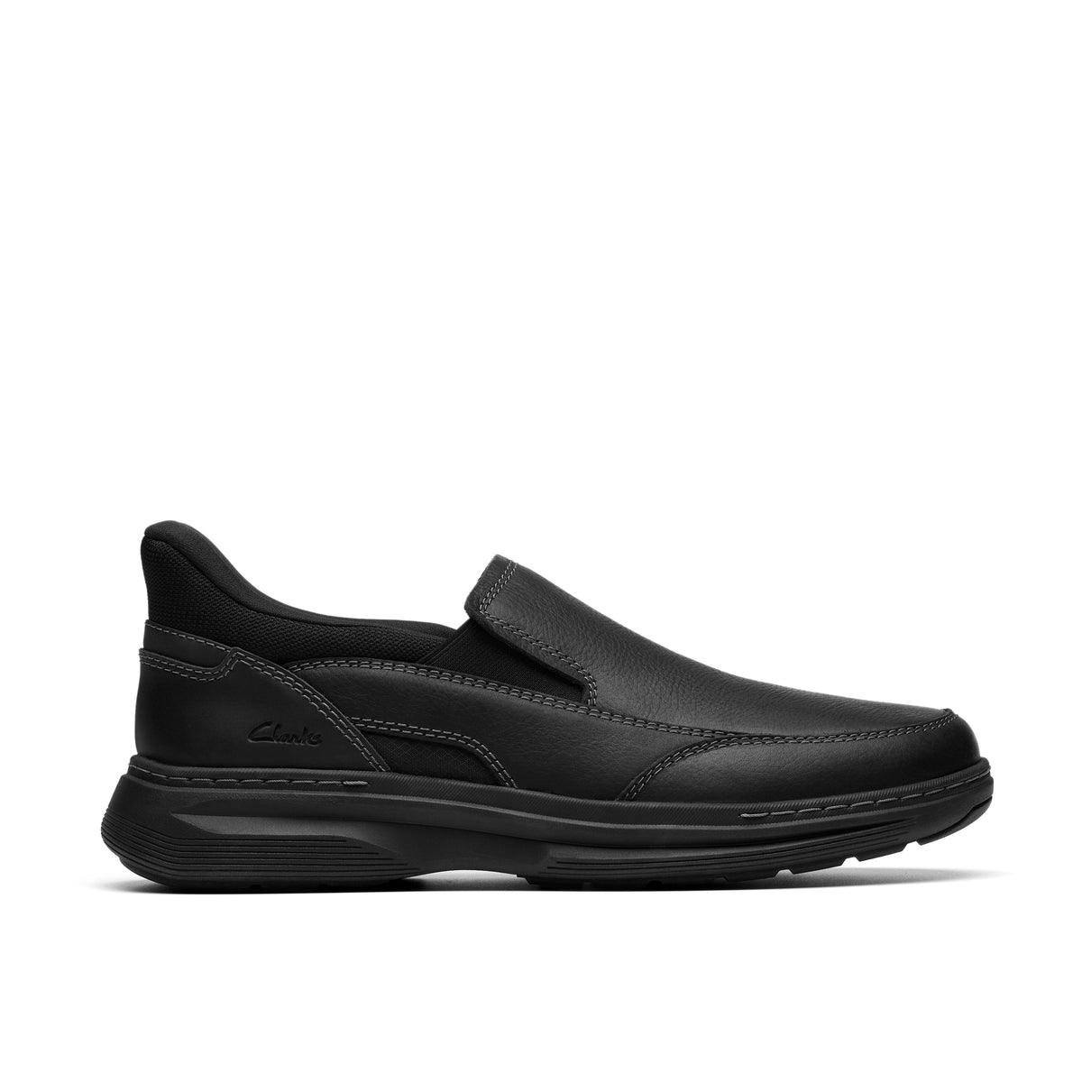 Clarks Men's Craftwell Step - Black Tumbled Leather