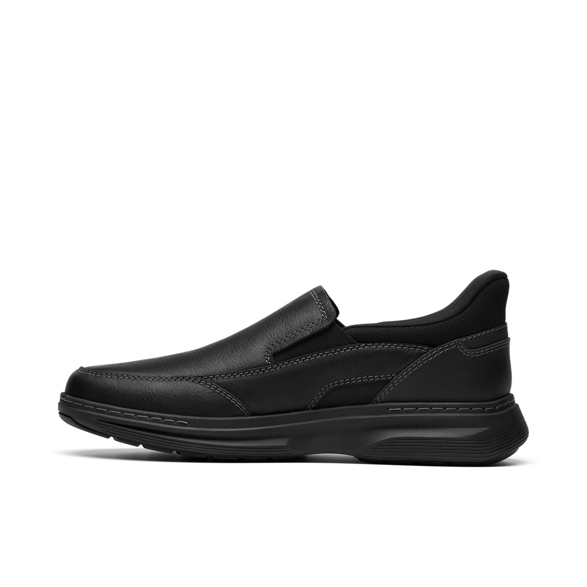 Clarks Men's Craftwell Step - Black Tumbled Leather