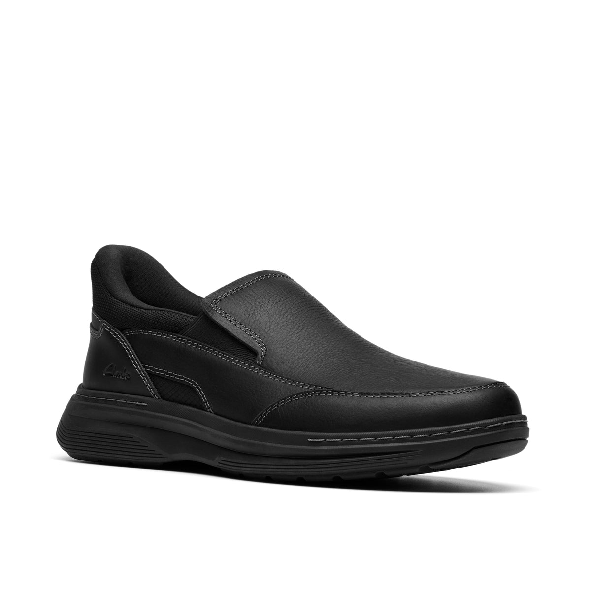 Clarks Men's Craftwell Step - Black Tumbled Leather