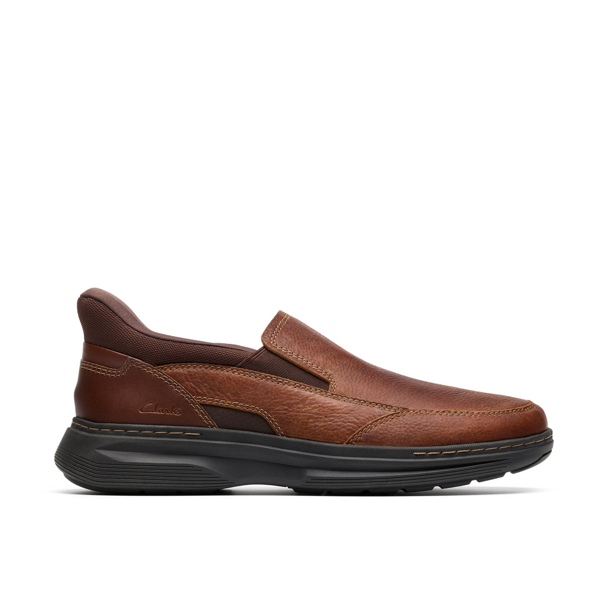 Clarks Men's Craftwell Step - Brown Tumbled Leather