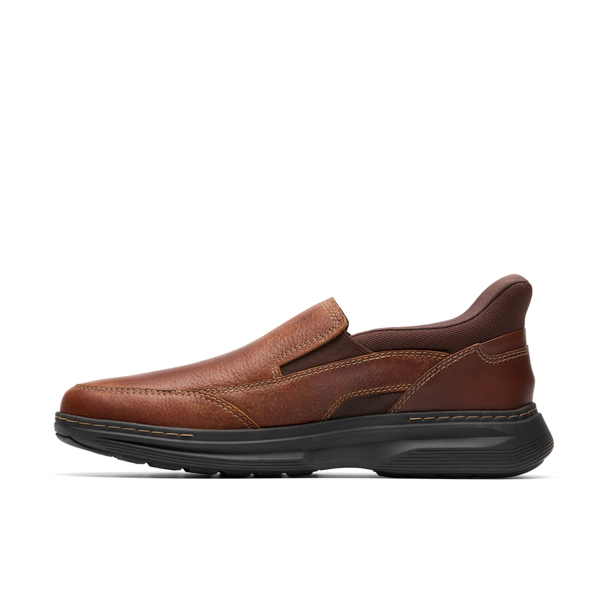 Clarks Men's Craftwell Step - Brown Tumbled Leather