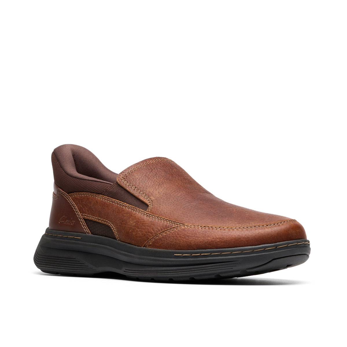 Clarks Men's Craftwell Step - Brown Tumbled Leather