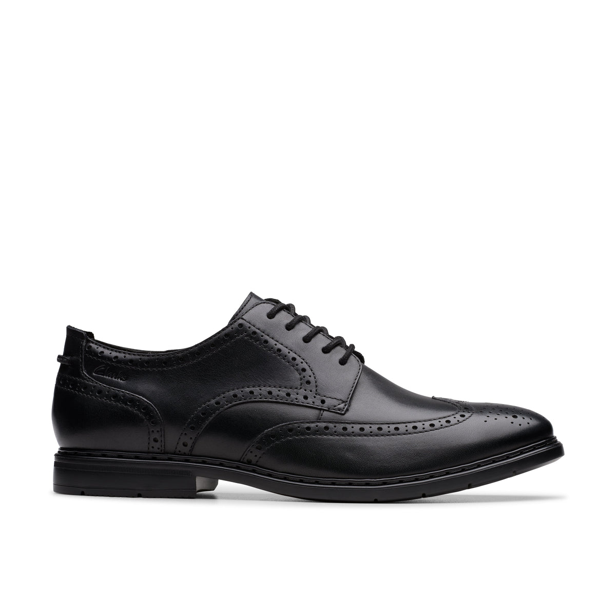 Clarks Men's Banbury Tip - Black Leather