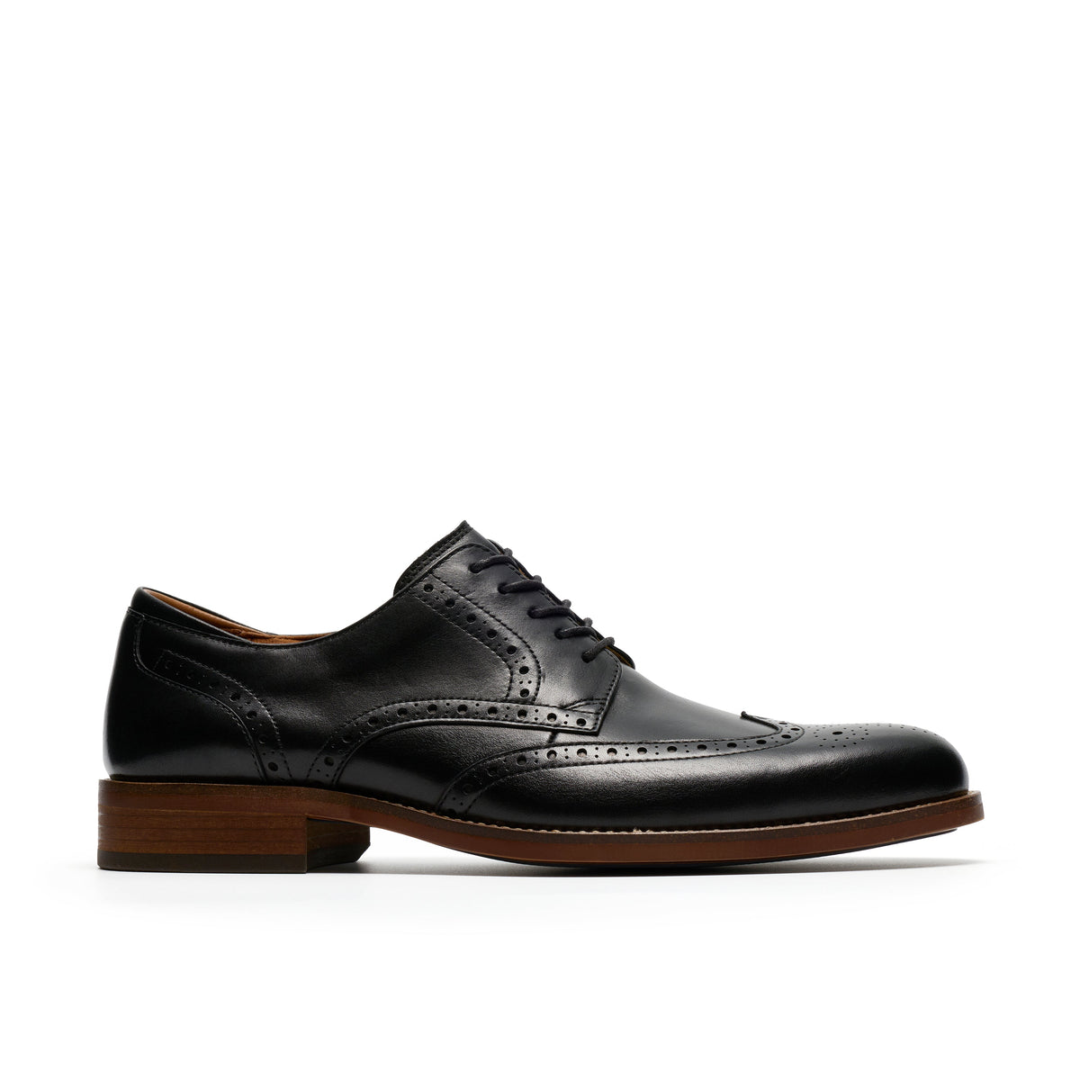 Clarks Men's CraftRemi Tip - Black Leather