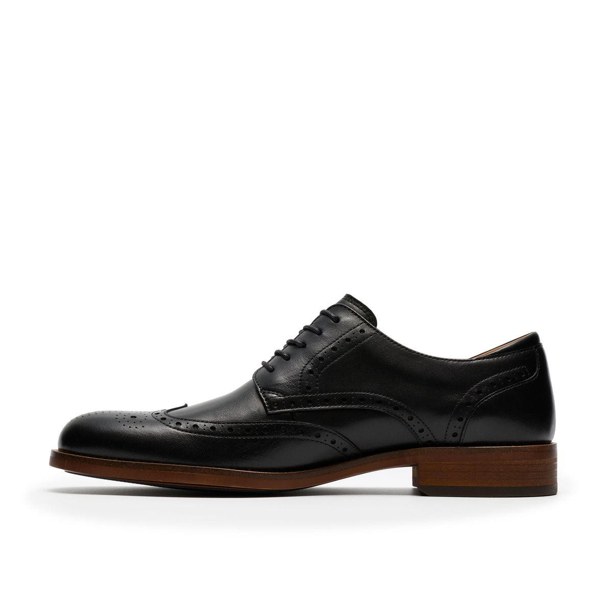 Clarks Men's CraftRemi Tip - Black Leather
