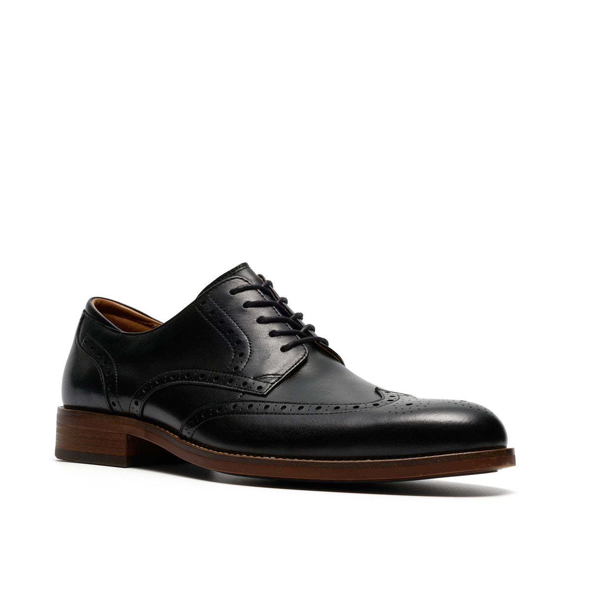 Clarks Men's CraftRemi Tip - Black Leather
