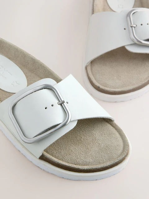 Next Footbed Sandals for Women-White