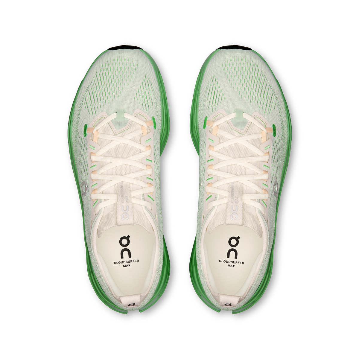 On Cloudsurfer Max Men's Running Shoes Ivory Honeydew - view 2