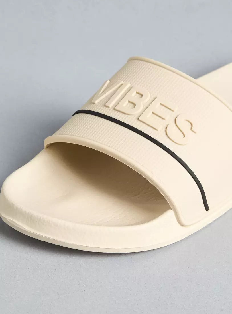 Typographic Detail Slides Beige