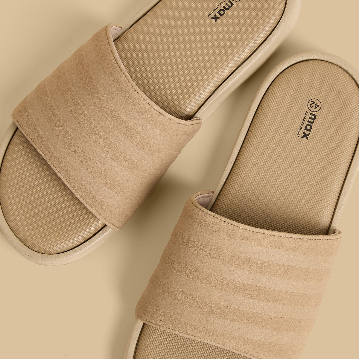 Max Striped Comfort Slides Cream for Men - image 3