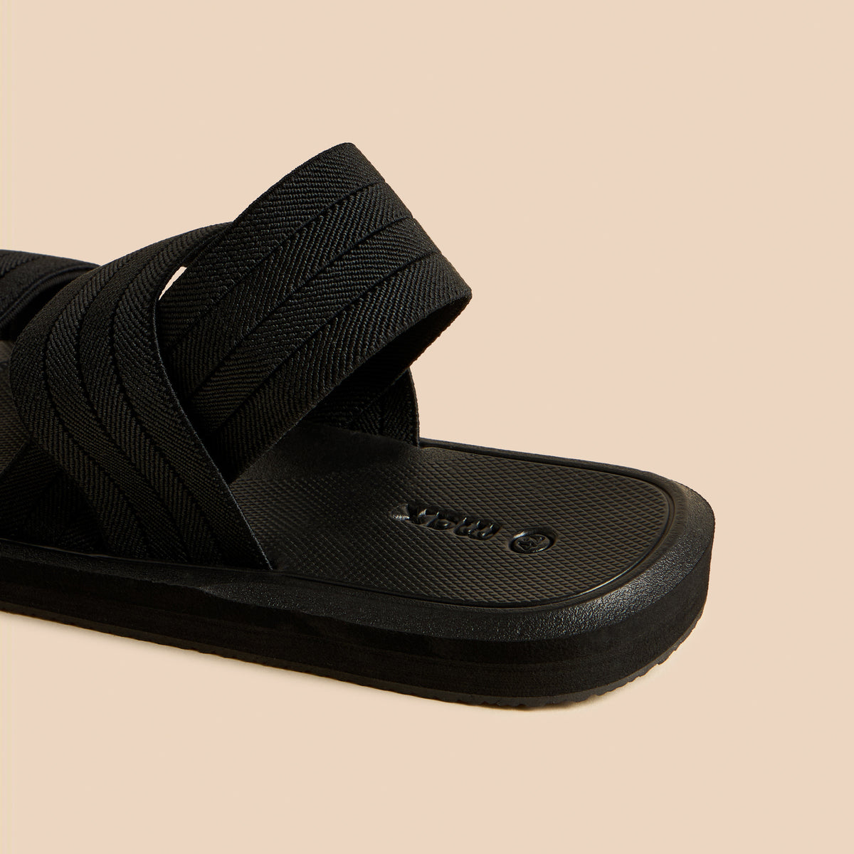 Max Textured Sandals with Slingback Closure Black for Men - image 5
