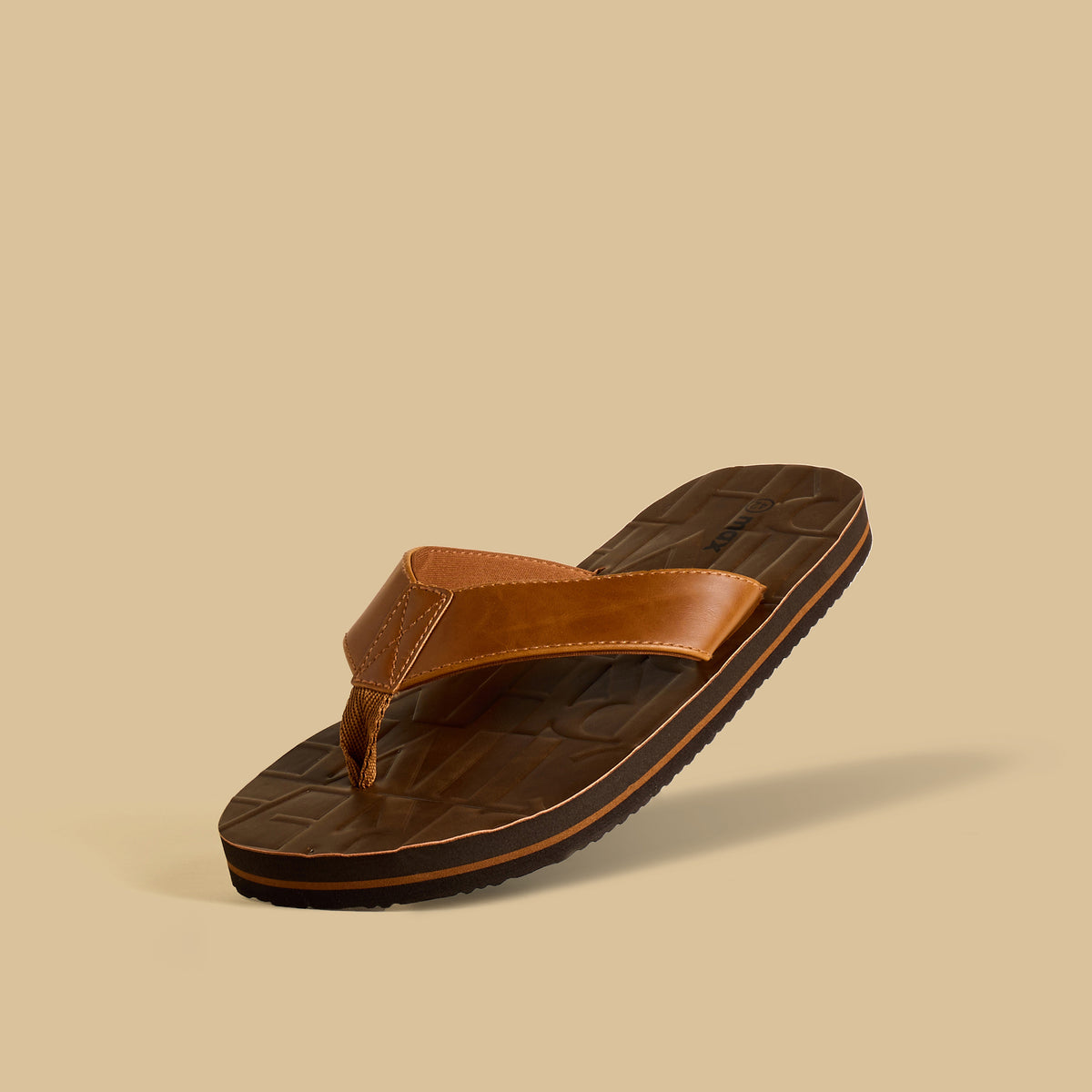 Max Embossed Flip Flops Brown for Men - image 1