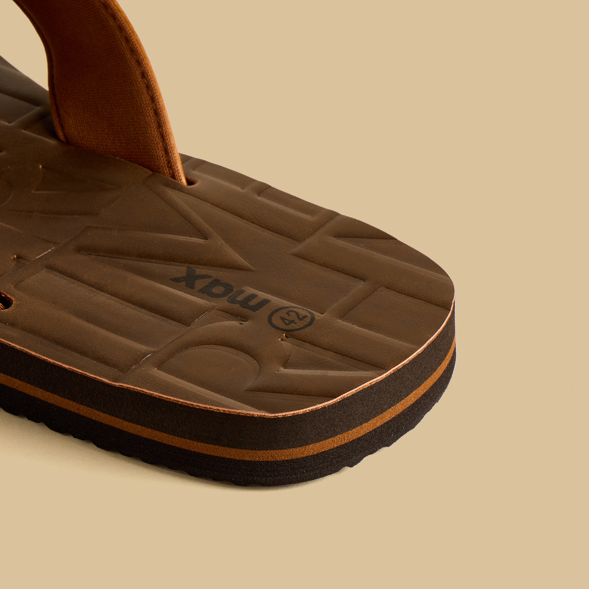 Max Embossed Flip Flops Brown for Men - image 5