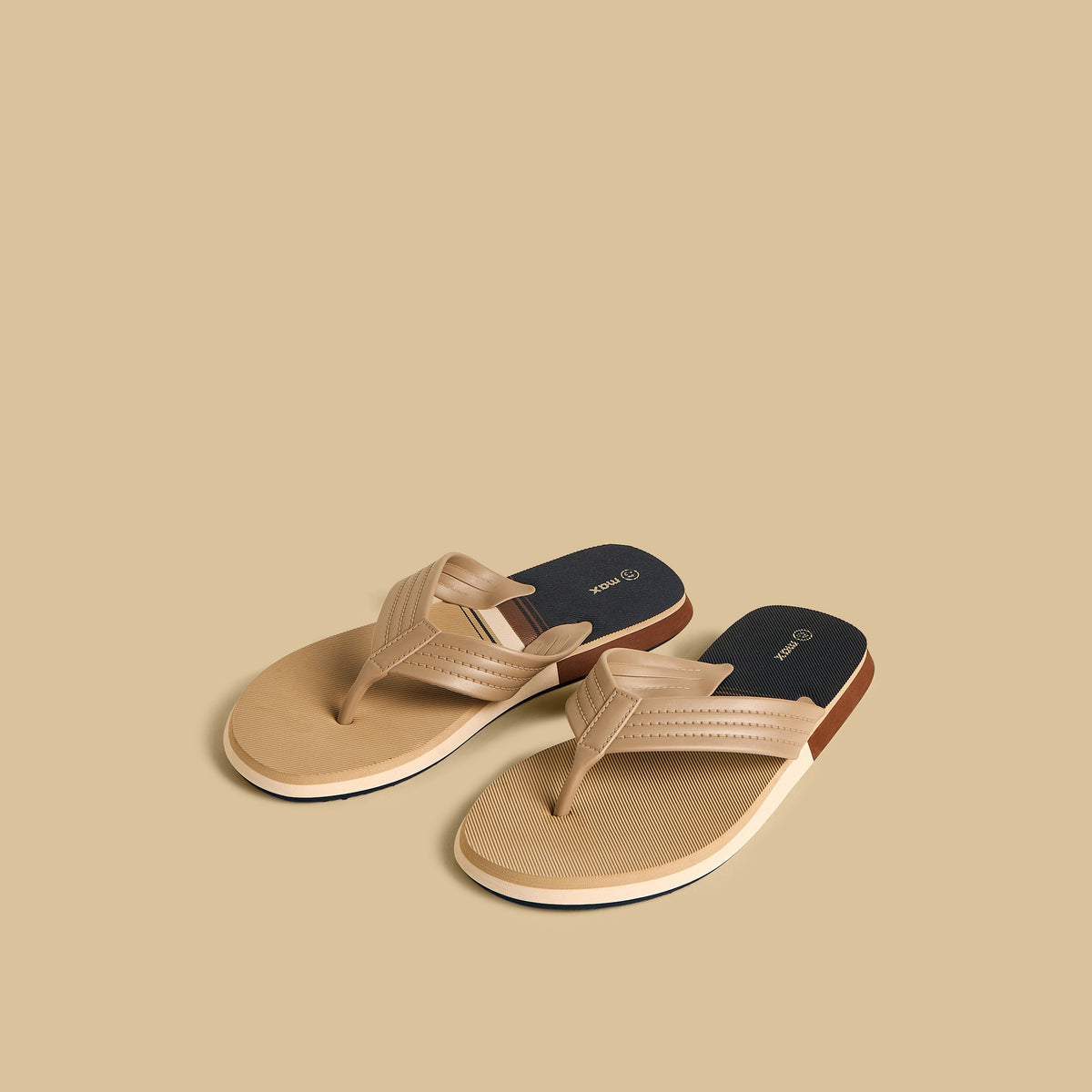 Max Textured Flip Flops Brown for Men - image 1