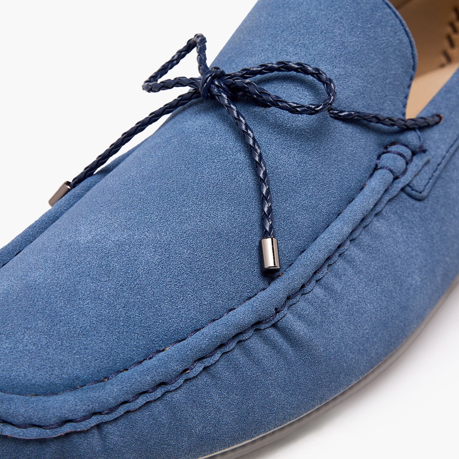 Renzo Rugatti Men Casual Suede Leather Loafers Navy