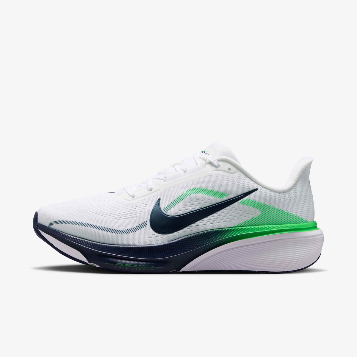 Nike Pegasus 42 - White/Green Spark/Midnight Navy