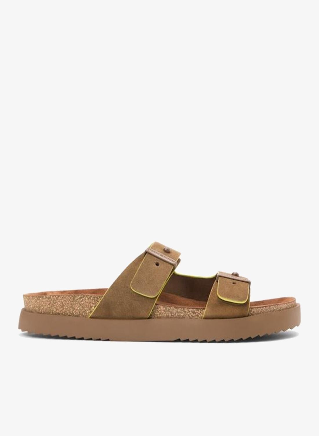 Tommy Hilfiger Suede Buckle Cork Footbed Sandals