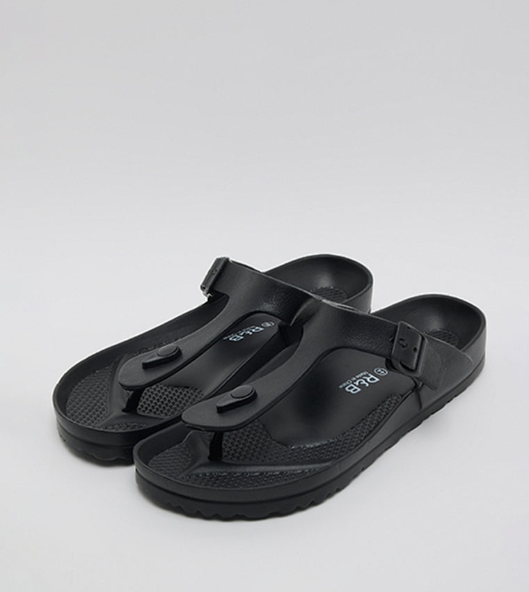 R&B Toe-Post Comfort Sandals BLACK