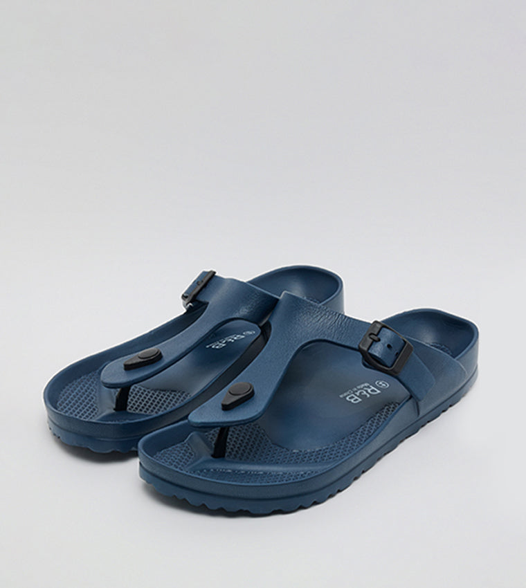 R&B Toe-Post Comfort Sandals Navy