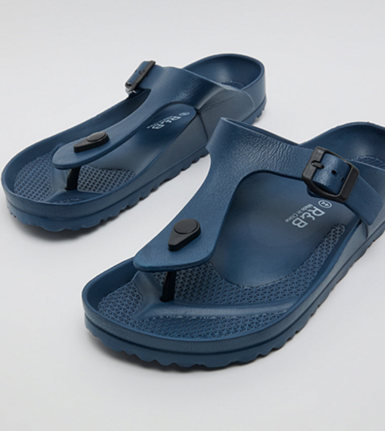 R&B Toe-Post Comfort Sandals Navy