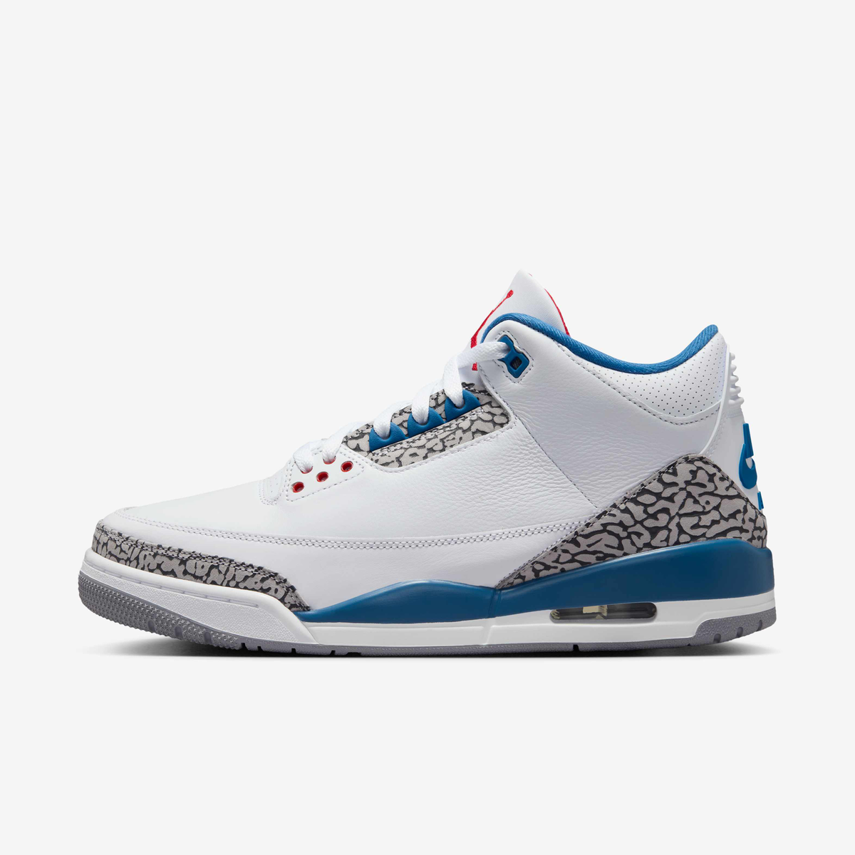 Nike Air Jordan 3 Retro "True Blue" - White / True Blue / Fire Red