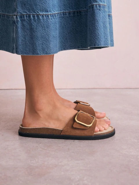 Next Footbed Sandals for Women-Brown