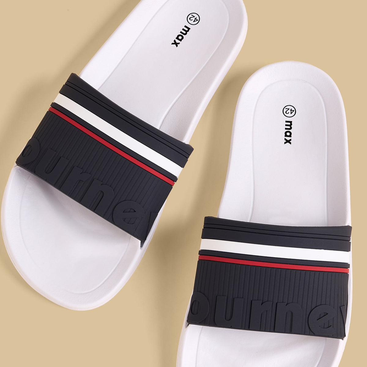 Max Embossed Slides White for Men - image 3