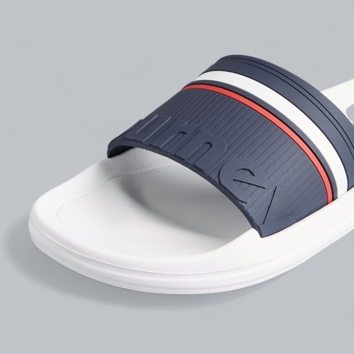 Max Contrast Piping Detail Slides White for Men - image 4