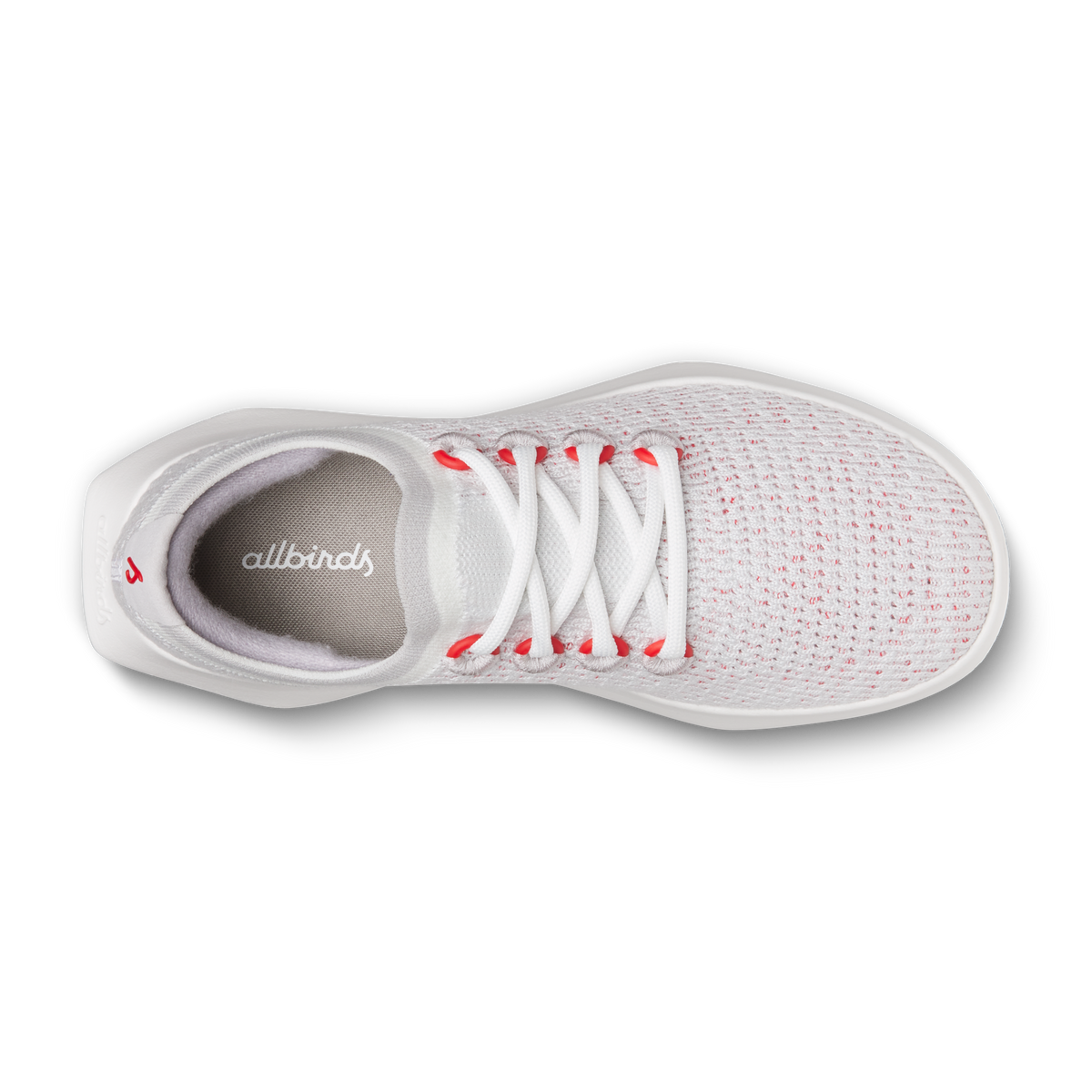 Allbirds Men's Tree Dasher 2 - Blizzard/Bold Red (Blizzard Sole)