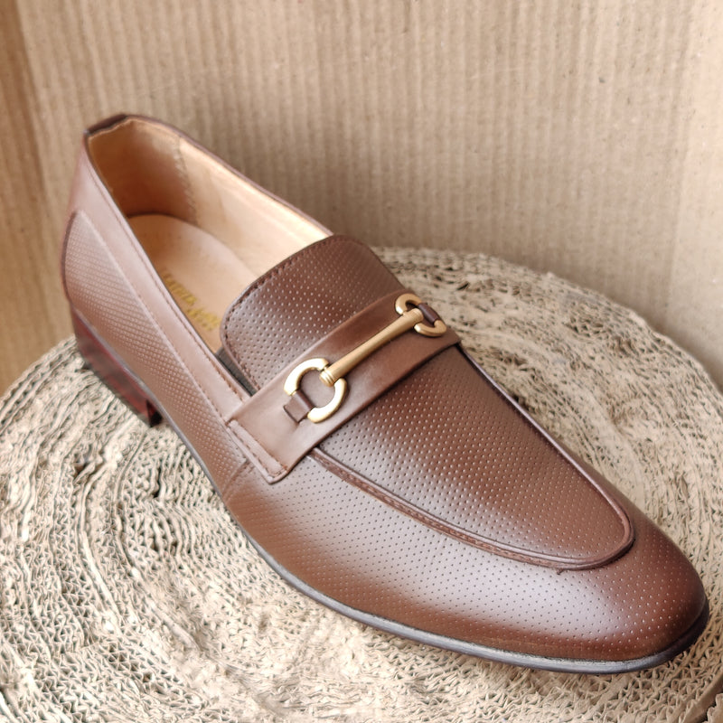 Mastard brown Leather Formal Shoe - Jango Mall