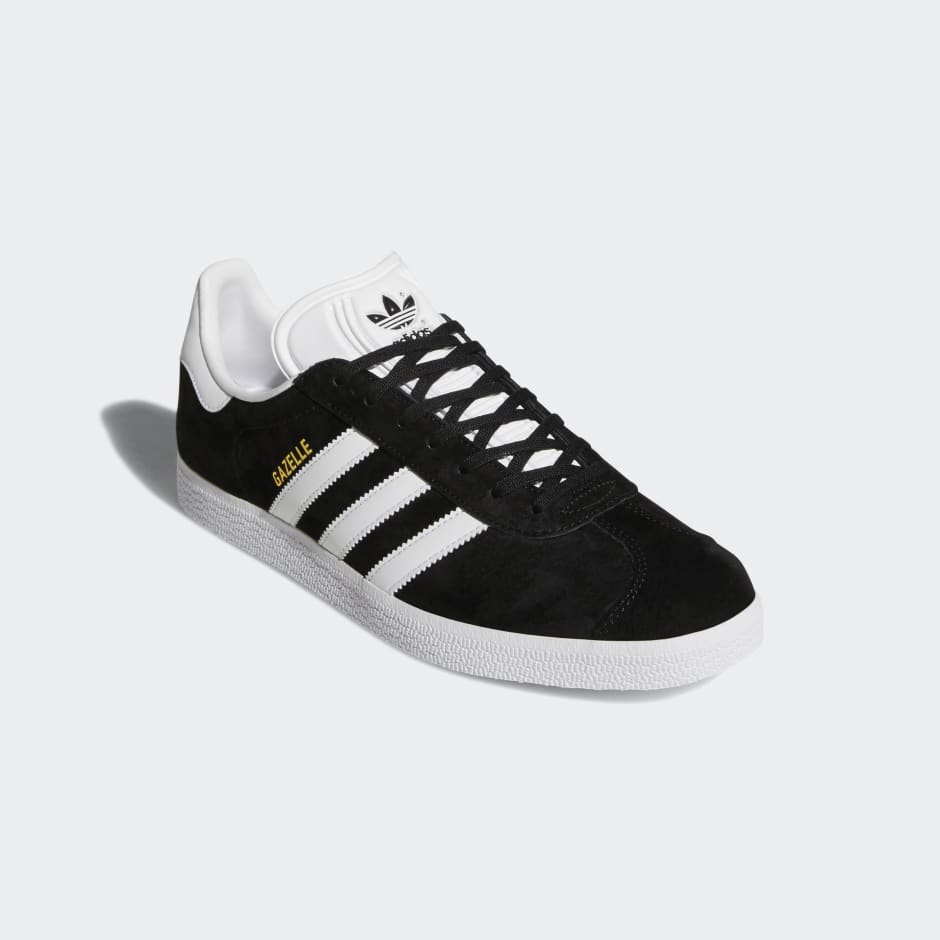Adidas Gazelle Shoes - Core Black / White / Gold Metallic