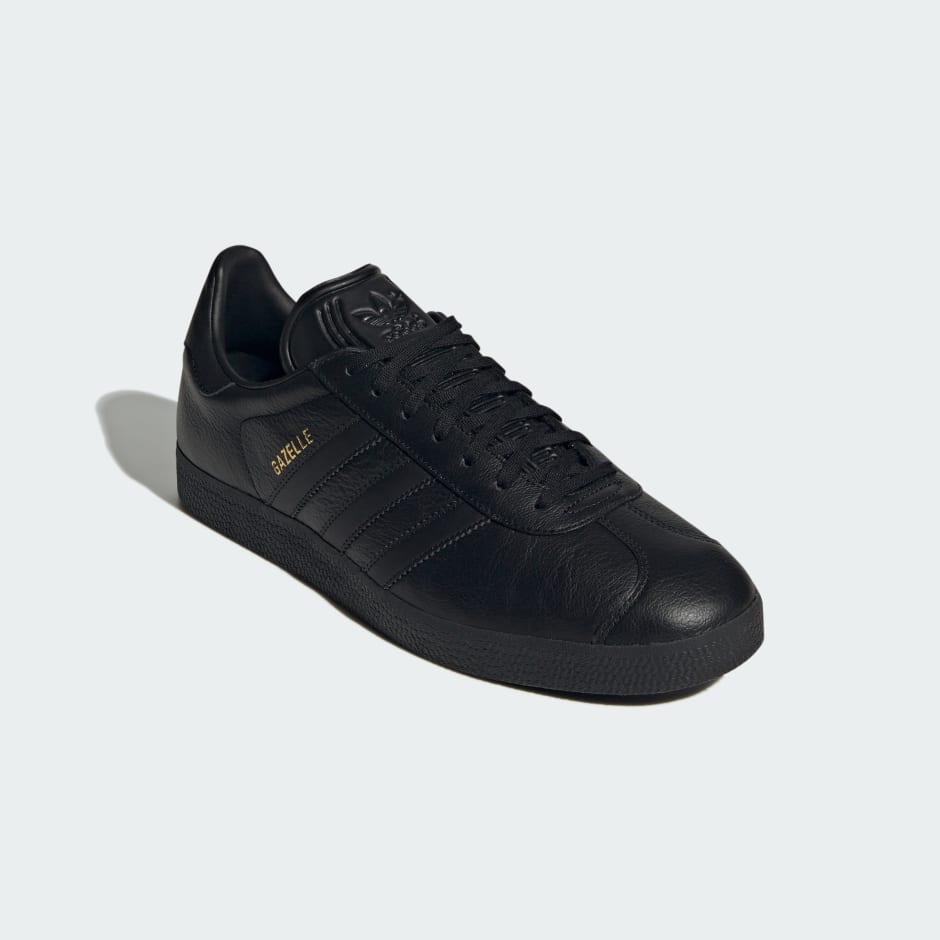 Adidas Gazelle Shoes - Core Black / Core Black / Gold Metallic