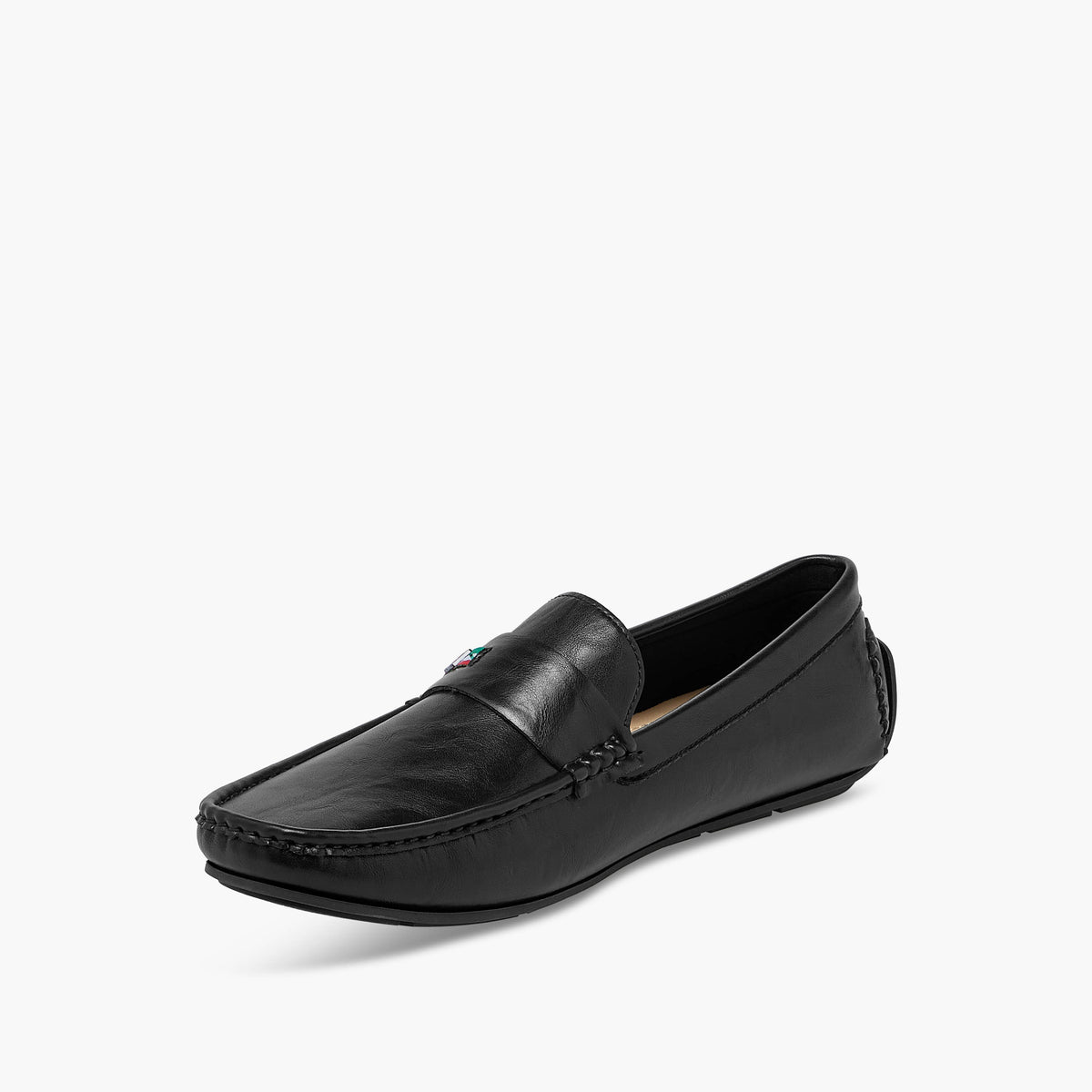 Renzo Ruganni Black Men Slip-On Loafers