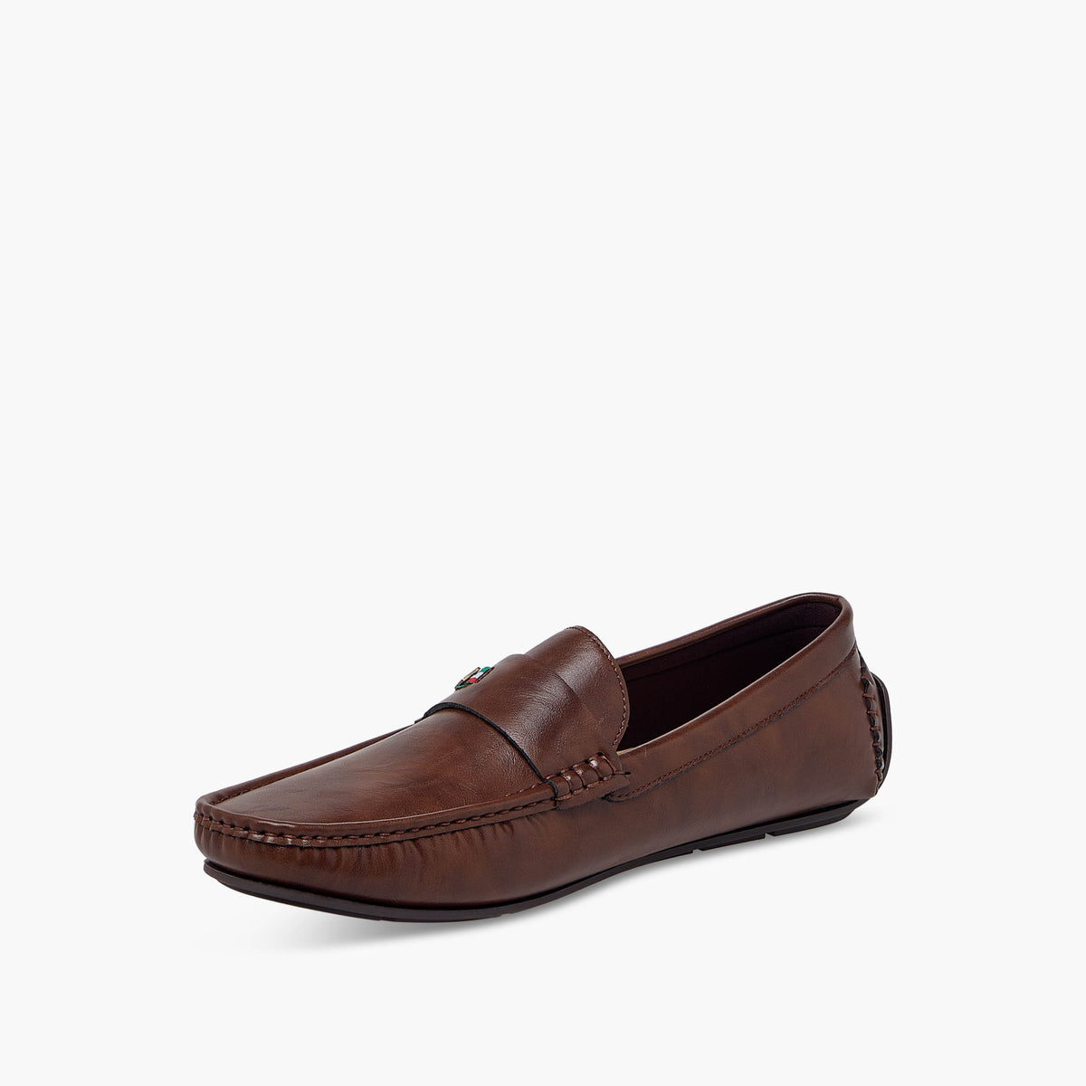 Renzo Ruganni Brown Men Slip-On Loafers