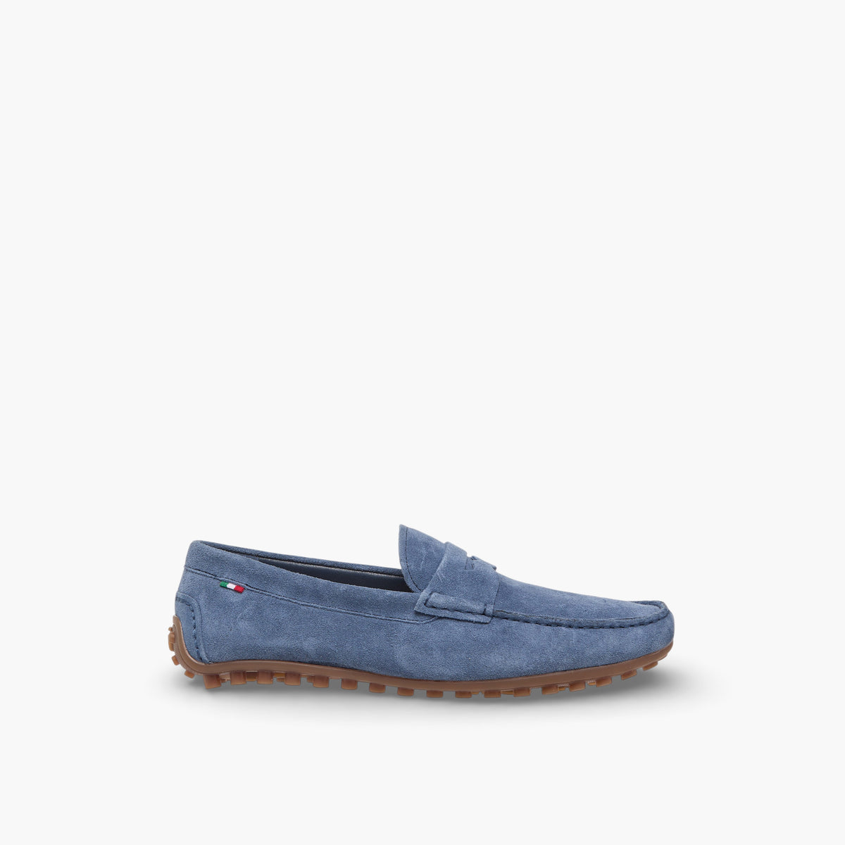 Renzo Ruganni Men Leather Moccasins Blue