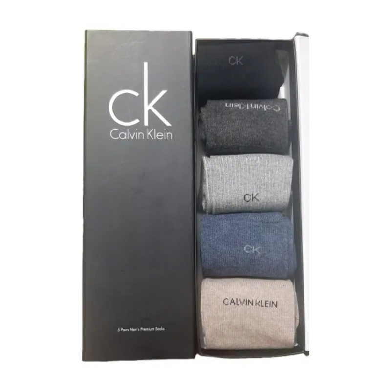 CK Pack Of 5 Socks For Men with Premium Gift Pack Export Quality