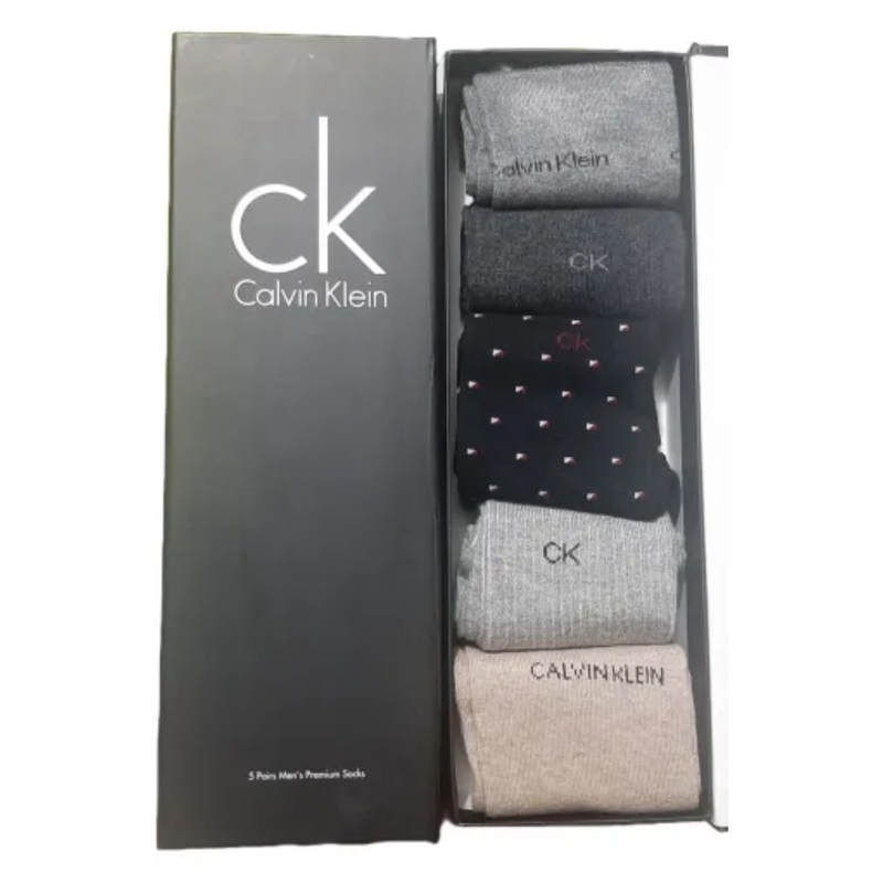 CK Pack Of 5 Socks for Men with Premium Gift Packing Export Quality