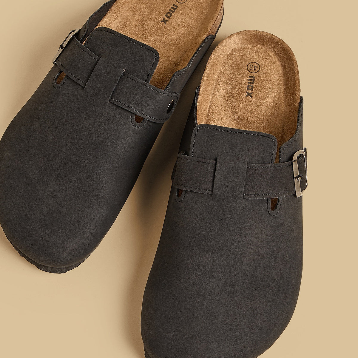 Max Buckle Detail Closed Toe Sandals Black for Men - image 3