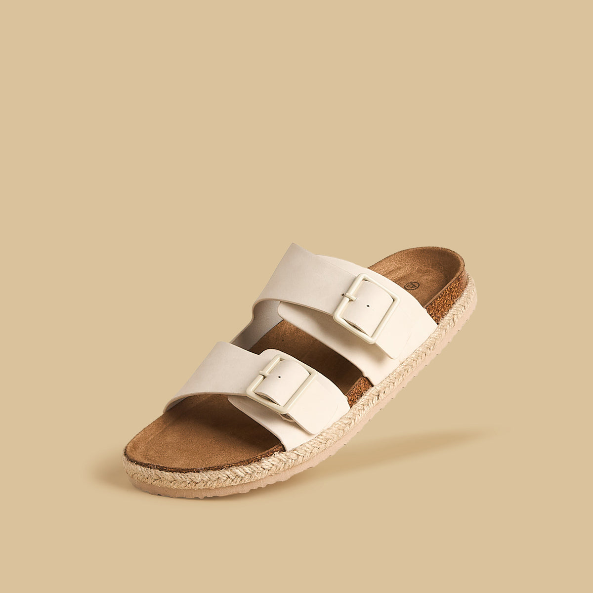 Max Buckle Accent Jute Sandals Cream for Men - image 1
