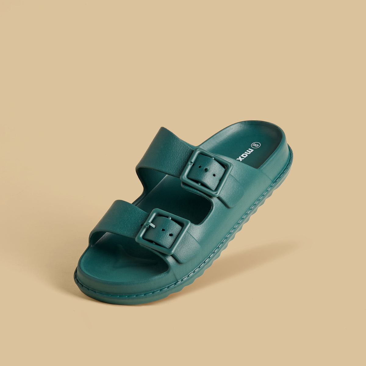 Max Buckle Detail Slides Green for Men - image 1