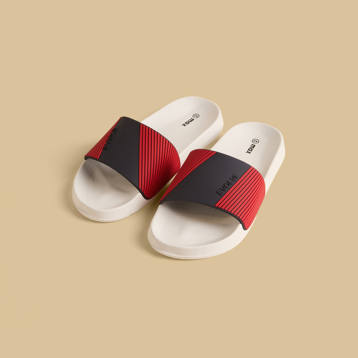 Max Text Embossed Beach Slides Blue for Men - image 1