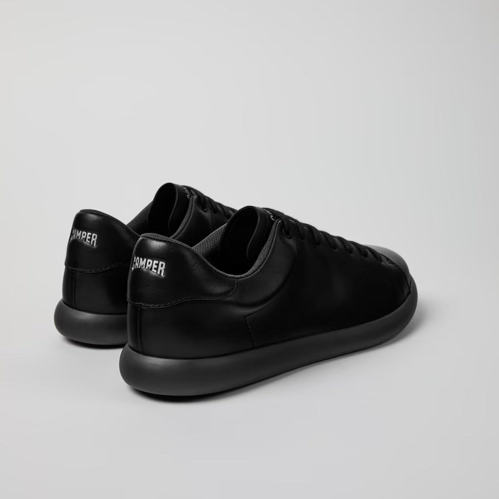 Camper Pelotas Soller Black Leather Sneakers for Men