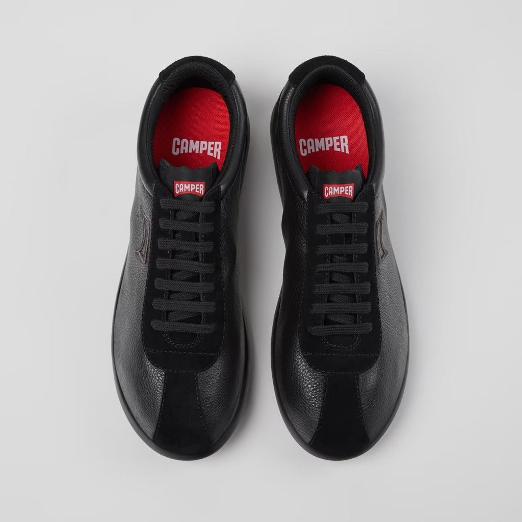 Camper Pelotas XLF Black Leather and Nubuk Sneakers for Men