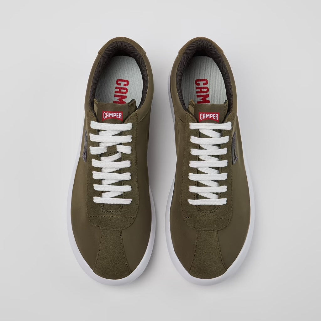 Camper Pelotas XLF Green Textile and Nubuck Leather Sneakers for Men