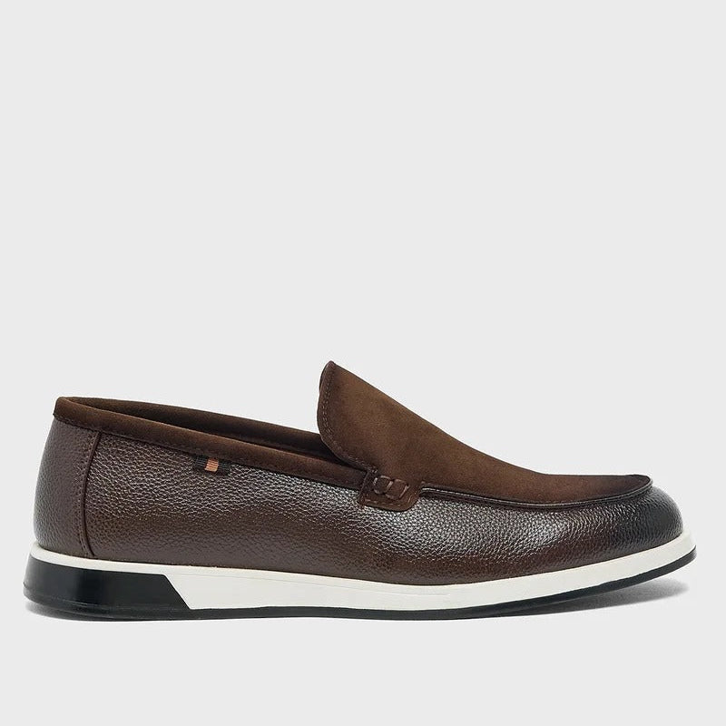 Casual Loafer Slip Ons - Coffee