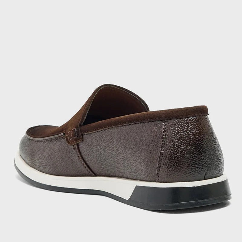 Casual Loafer Slip Ons - Coffee