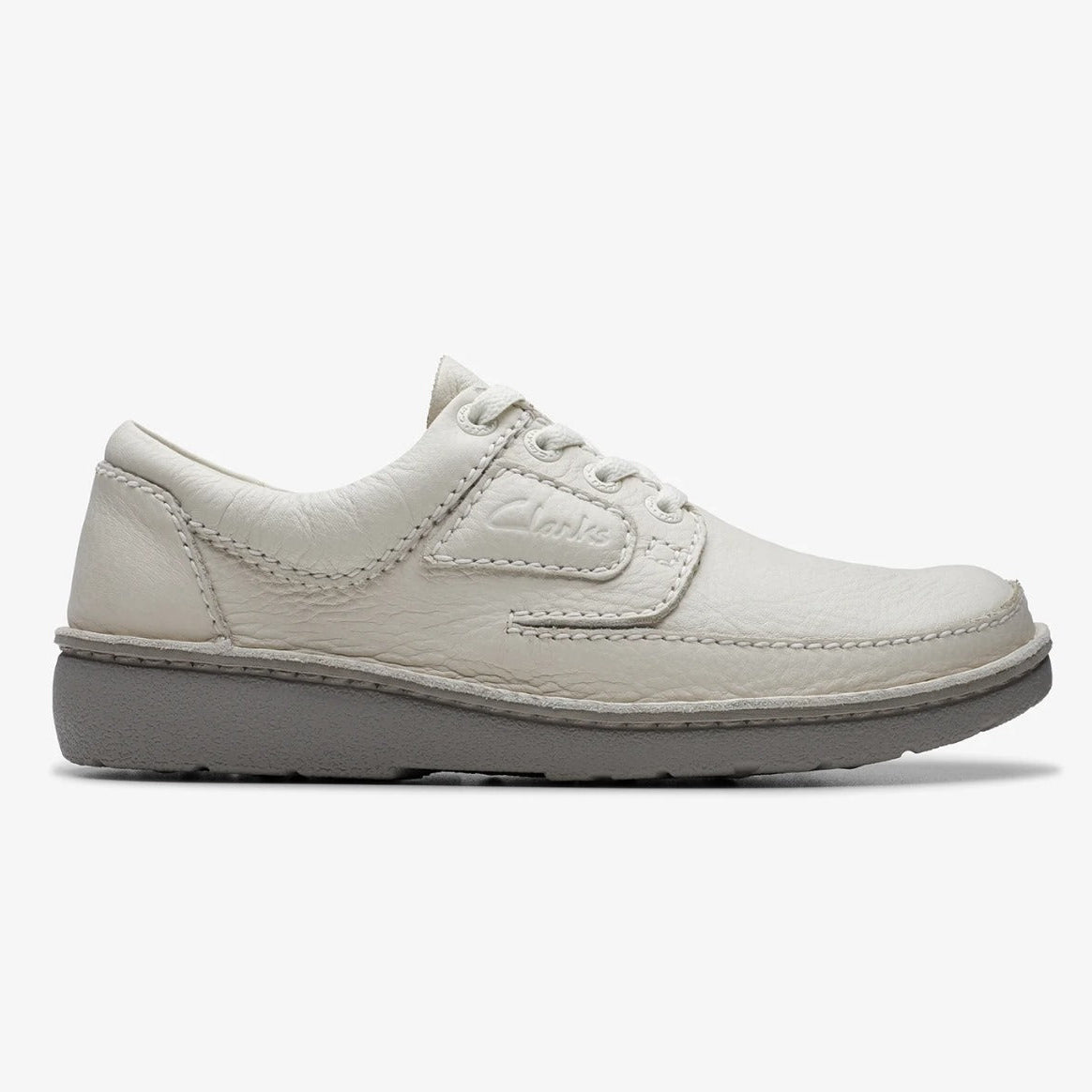 Clarks Mens NATURE II  White Leather
