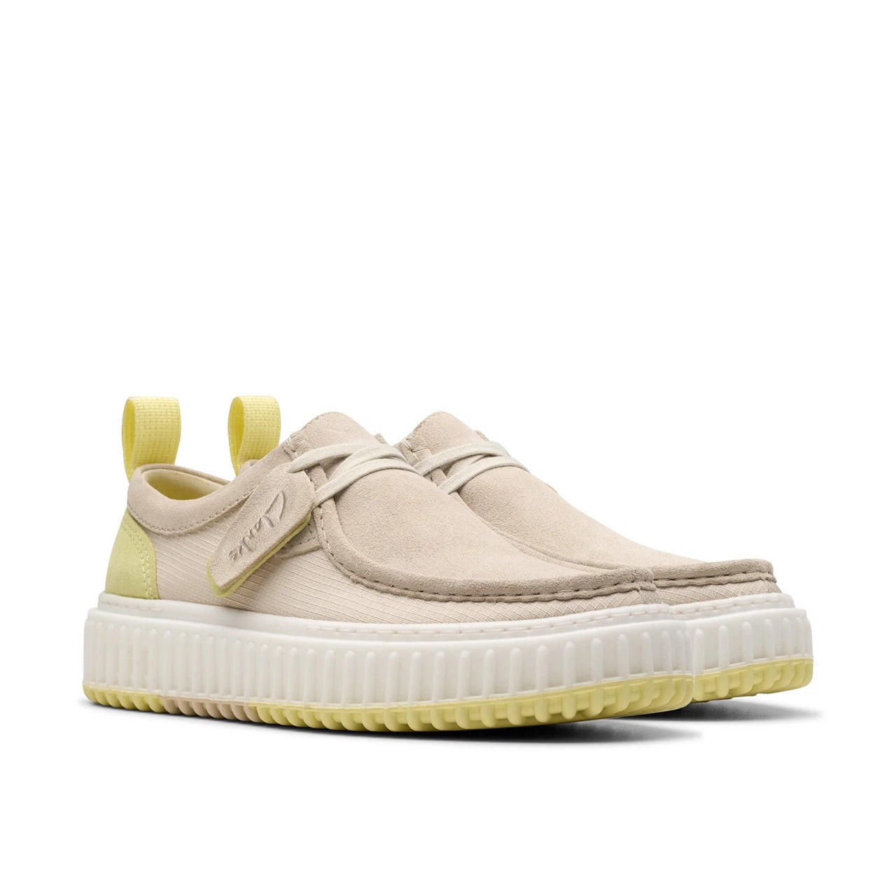 Clarks Mens Torlite Lo Sneaker Ecru combination