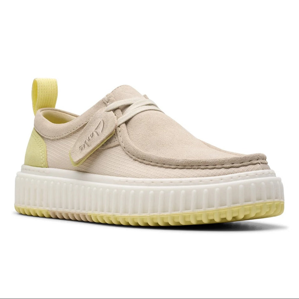 Clarks Mens Torlite Lo Sneaker Ecru combination