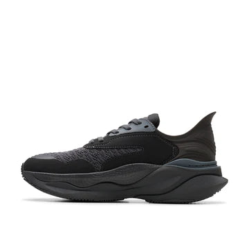 Clarks Pace. Black Womens Trainers
